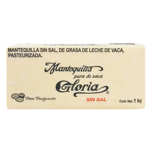 MANTEQUILLA SIN SAL 1/1 KG GLORIA